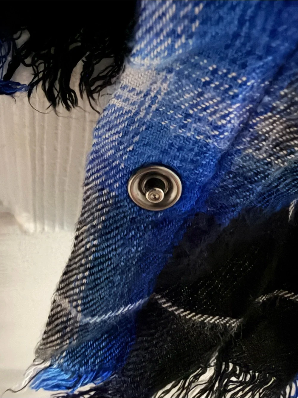 Justice Blue Black Plaid Button-Down Shirt